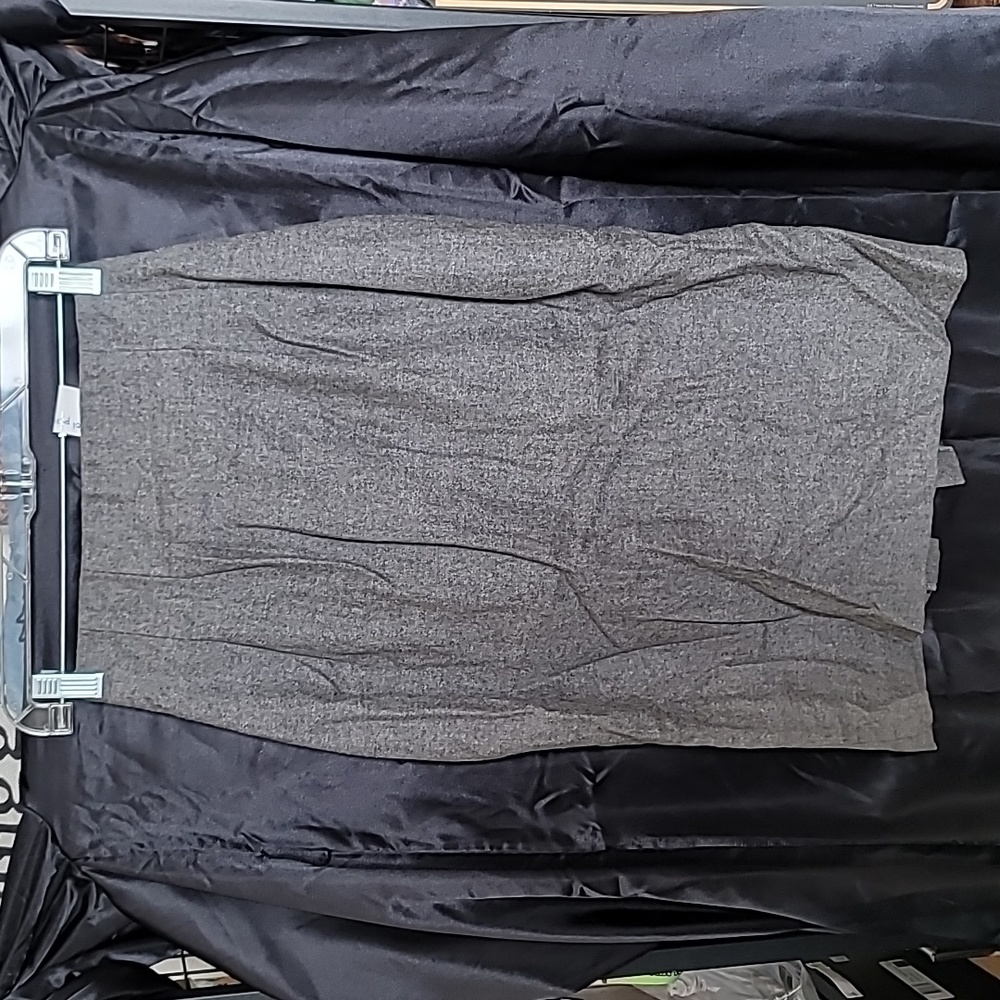 Grey Wool Pencil Skirt